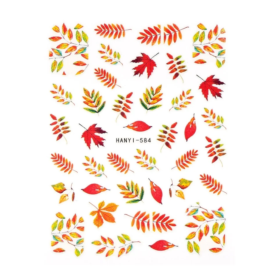 Abtibilduri Unghii SensoPRO Milano Leaf Mania, model HANYI-584