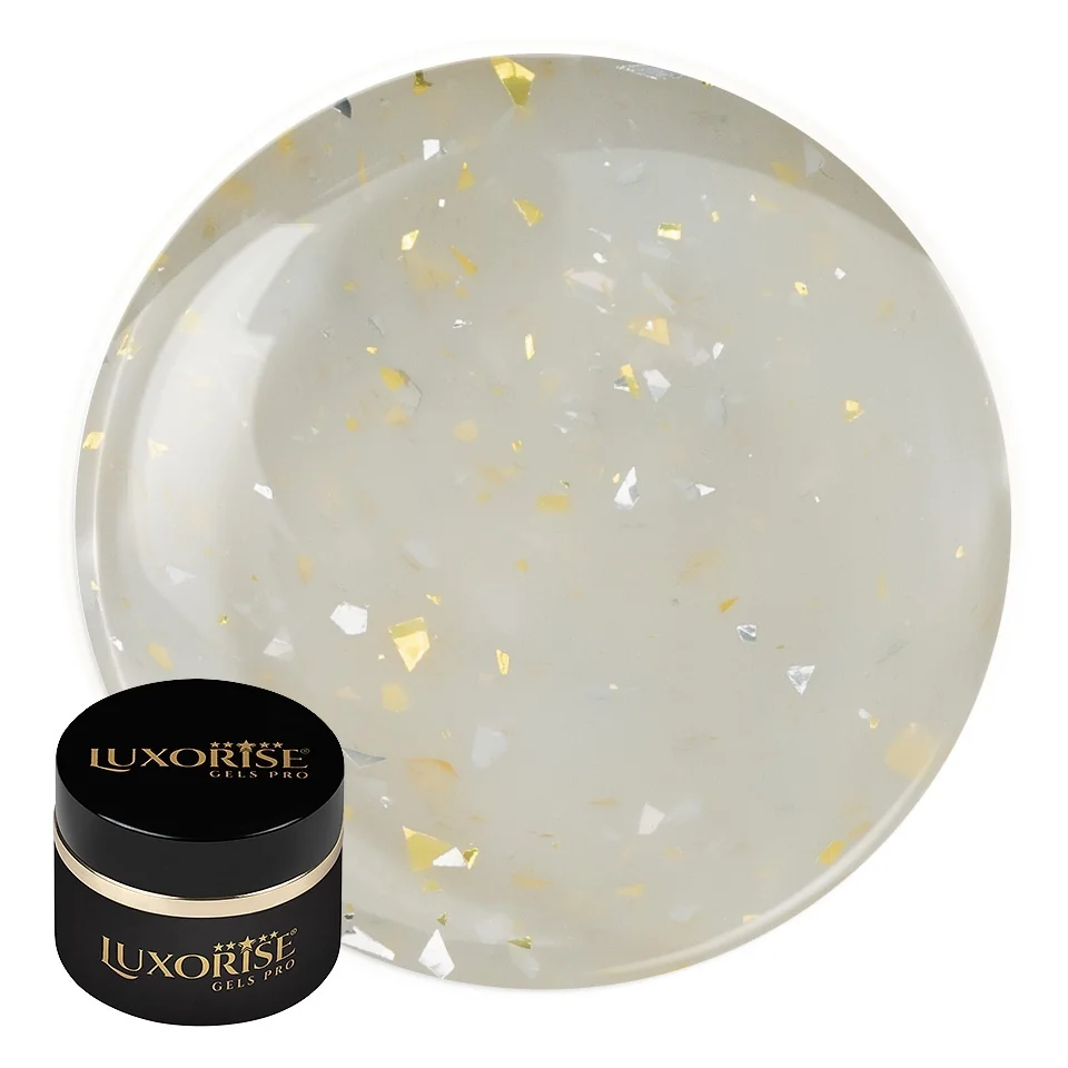 Gel UV Constructie Unghii RevoFlex Glitz LUXORISE 15ml, Sun Particles