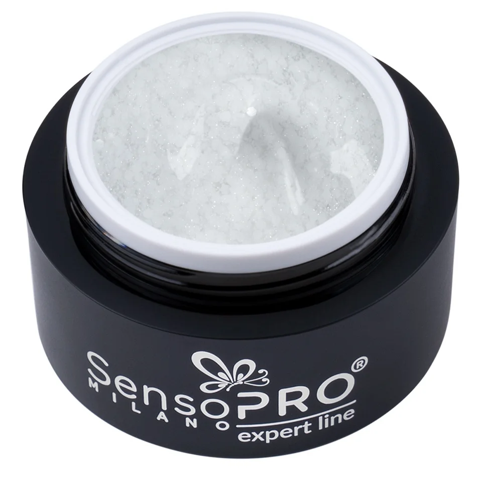 Gel Constructie Unghii Expert Line FrostedConfetti, SensoPRO Milano - Cotton 15ml