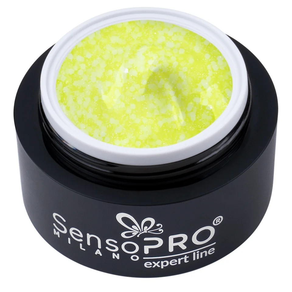 Gel Constructie Unghii Expert Line FrostedConfetti, SensoPRO Milano - Melon 15ml