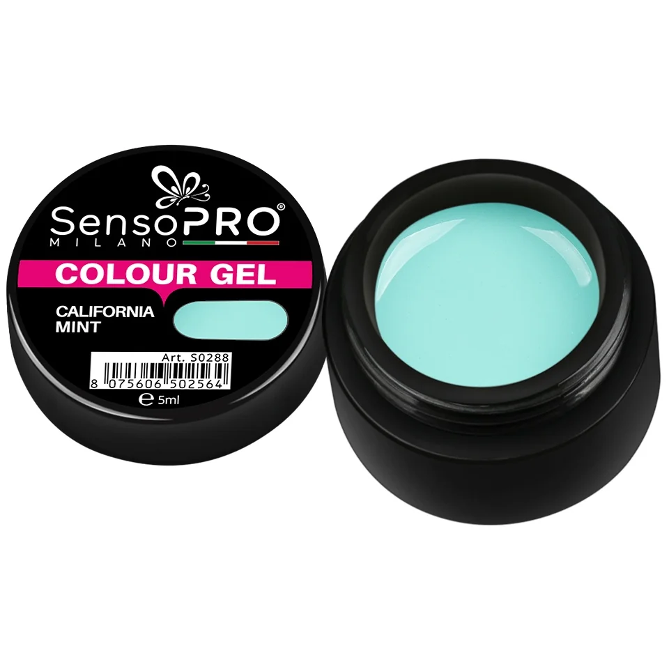 Gel UV Colorat California Mint 5ml, SensoPRO Milano