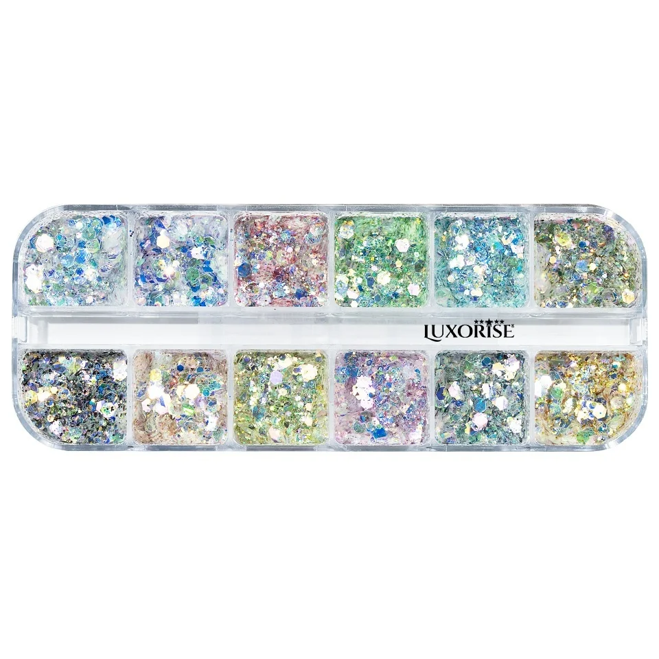 Paiete Unghii LUXORISE, Ocean Glow, 12 modele