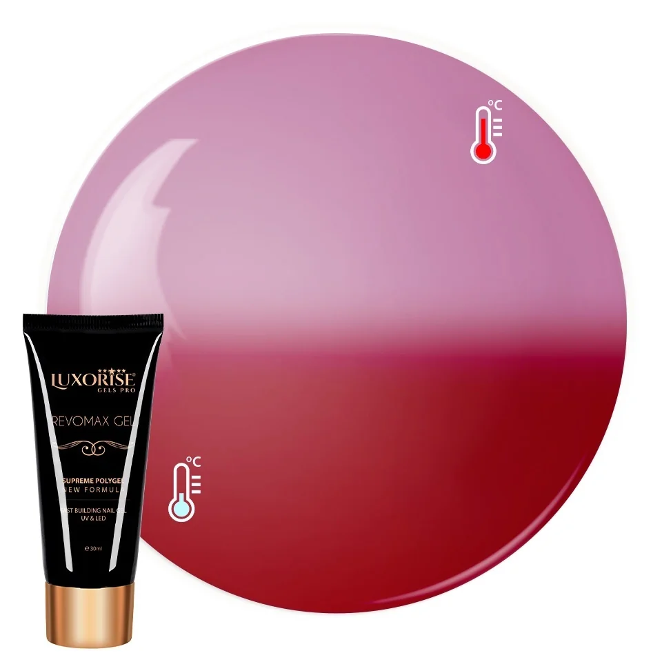 Polygel Thermo REVOMAX GEL LUXORISE Ruby Flaming, 30ml