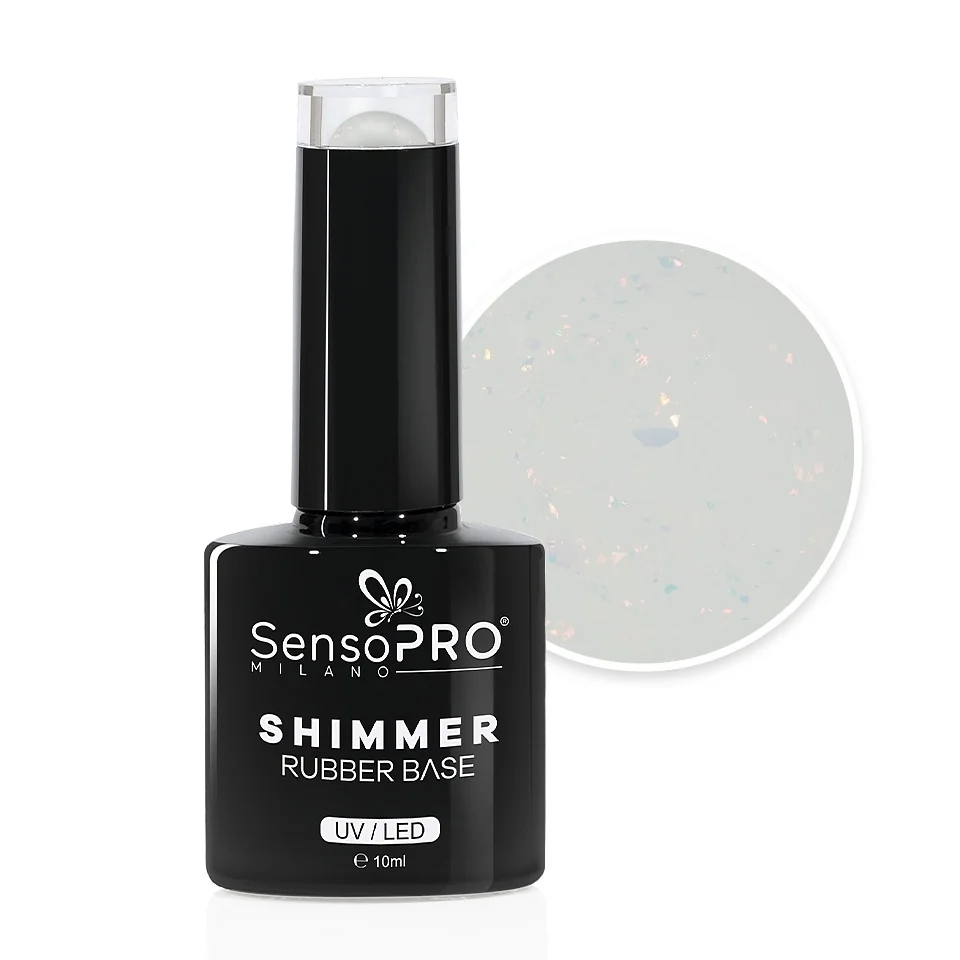 Shimmer Rubber Base SensoPRO Milano - #17 Glimmer Prosecco, 10ml