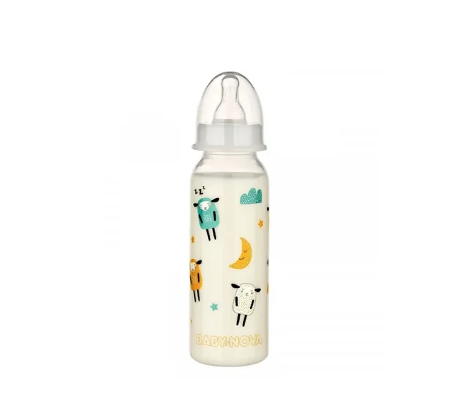 Baby Nova 47011 Biberon cu inel fosforescent 0-24 luni 240 ml