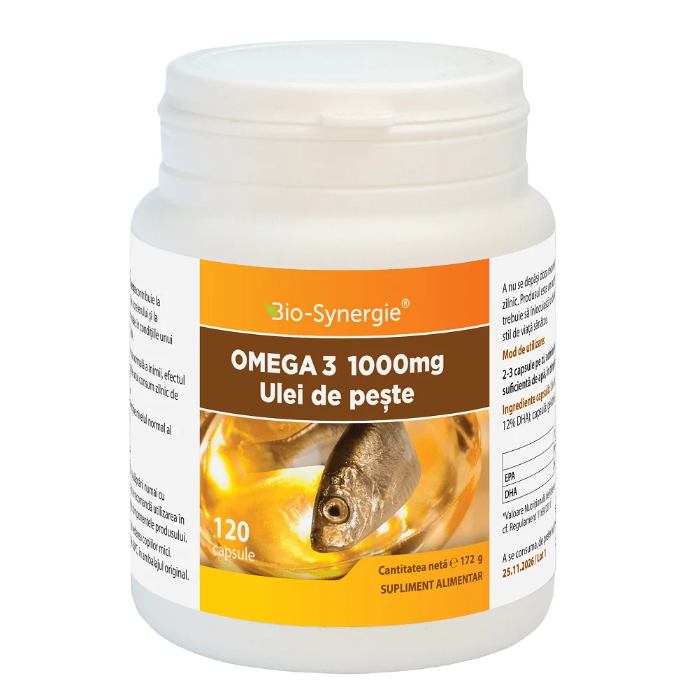 Omega 3 Ulei de peste 1000 mg 120 capsule