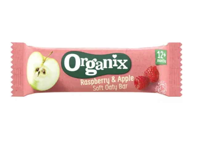 Organix Baton bio din ovaz integral cu zmeura si mere 12+ luni 23 g