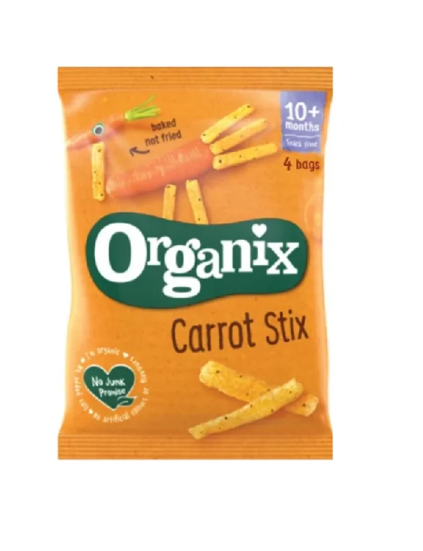Organix Sticksuri bio din porumb cu morcovi 10+ luni 4 x15 g