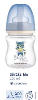 Canpol 35/231 biberon bleu anticolici 120 ml