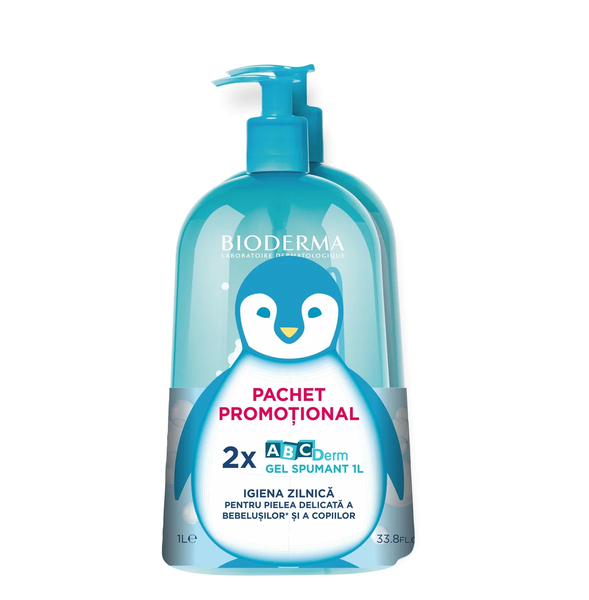 Bioderma ABCDERM Gel Spumant 1000 ml + ABCDERM Gel Spumant 1000 ml