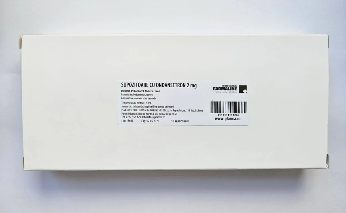 Supozitoare cu Ondansetron 2 mg 10 supozitoare