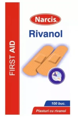 Plasture cu rivanol 2cmx7cm  100 buc Narcis