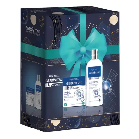 Gerovital H3 Classic  caseta 44400 (Emulsie demachianta 200ML + Crema lift hidratanta 50ml) 1 pach. Farmec