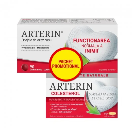 Arterin colesterol 90 + Arterin functionarea normala a inimii 90 -pachet