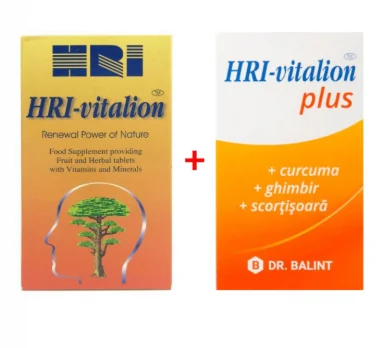 HRI-Vitalion plus X 54 COMPR. + vitamin D3 4000 UI X 60 compr. pachet Surepharm