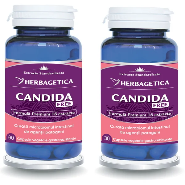 Candida free 60 cps. oferta 1 + 1 - 50% din al II-lea Herbagetica
