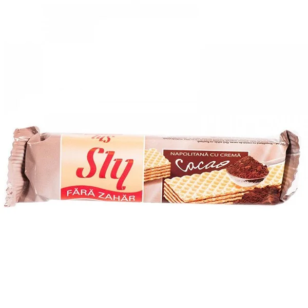 Sly Diet Napolitane fara zahar cu ciocolata 20 g