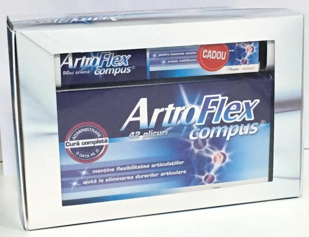 ArtroFlex Compus 42 plicuri + ArtroFlex Compus Crema 50 ml Cadou