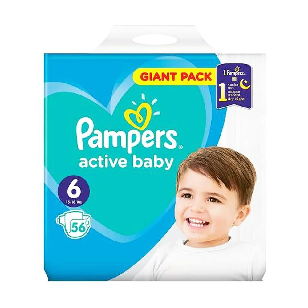 Pampers Active baby nr.6 ( 13 - 18 kg ) 56 bucati