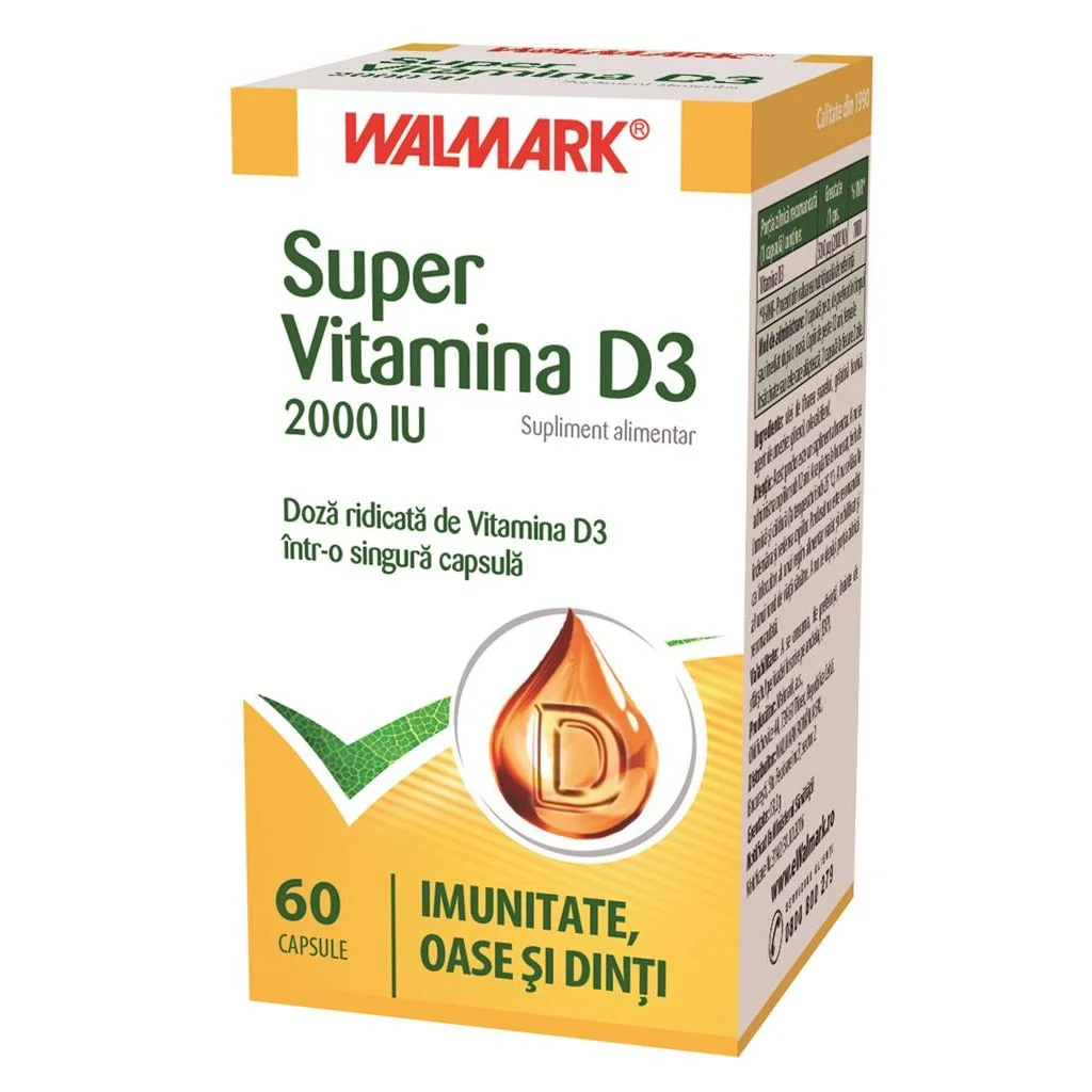 Super Vitamina D3 2000UI 60 capsule