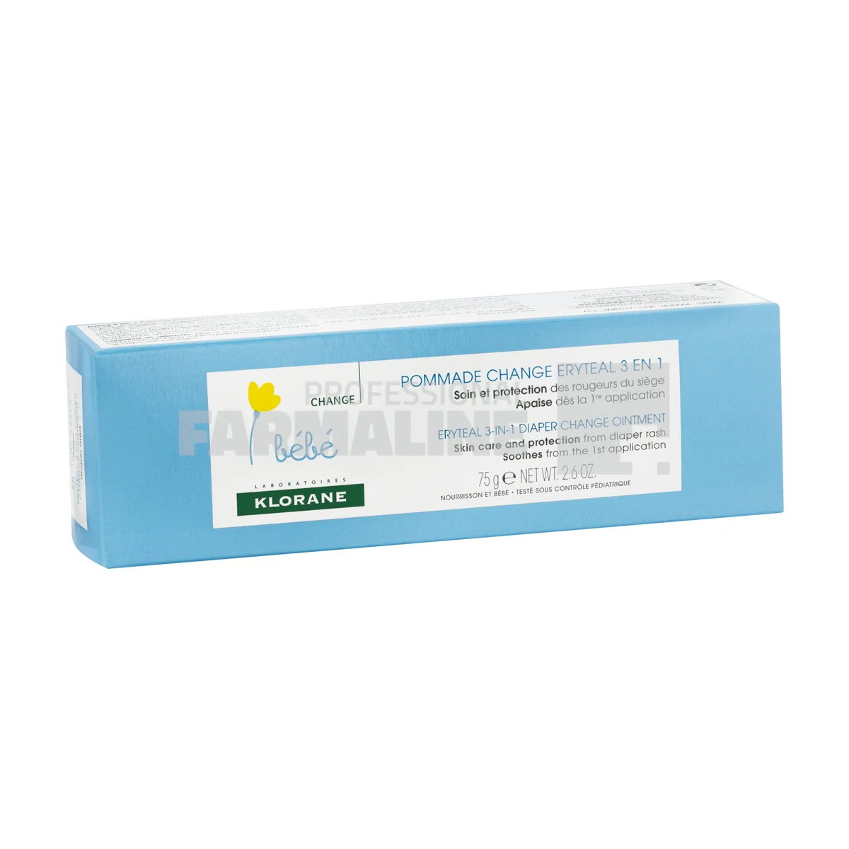 Klorane Bebe Eryteal Unguent 3in1 iritatii scutec 75 g