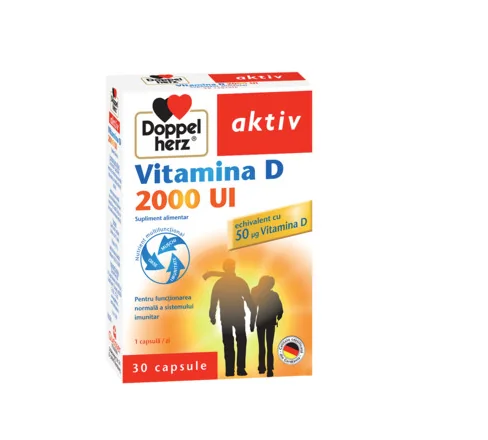 Doppelherz Aktiv Vitamina D 2000 UI 30 capsule