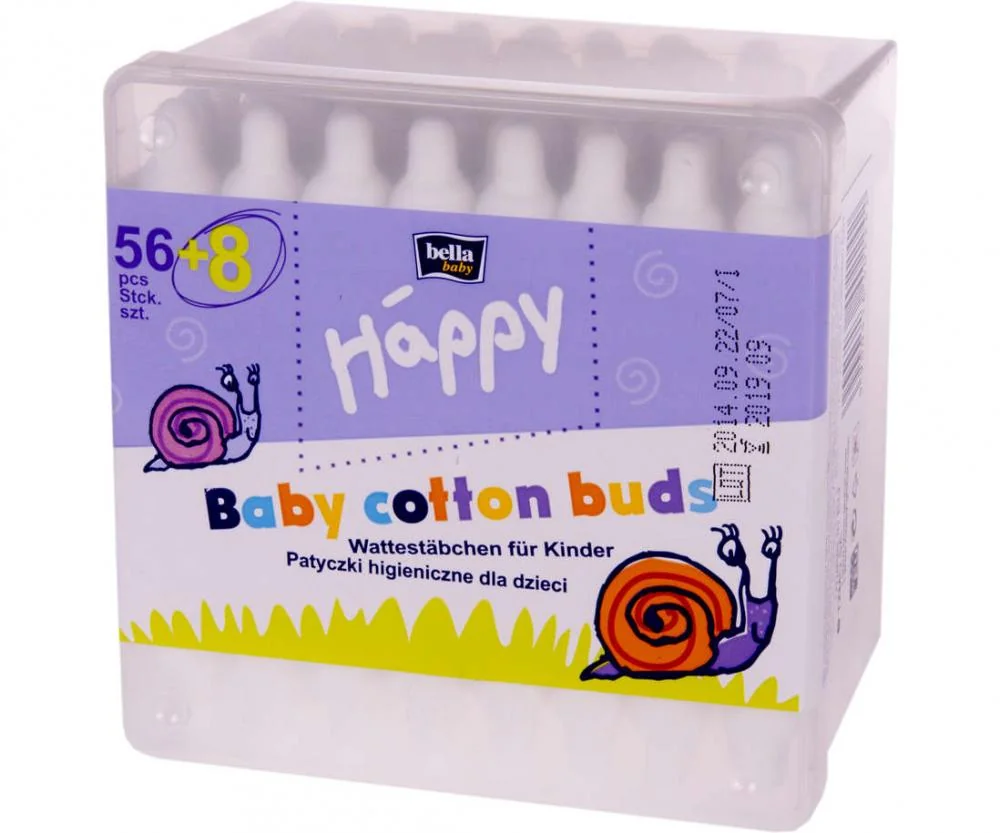 Bella Baby Happy Betisoare Igienice cu opritor 56 bucati + 8 bucati