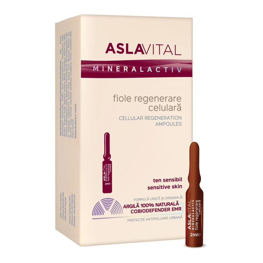 Aslavital Mineralactiv Fiole regenerare celulara 2 ml  7 fiole