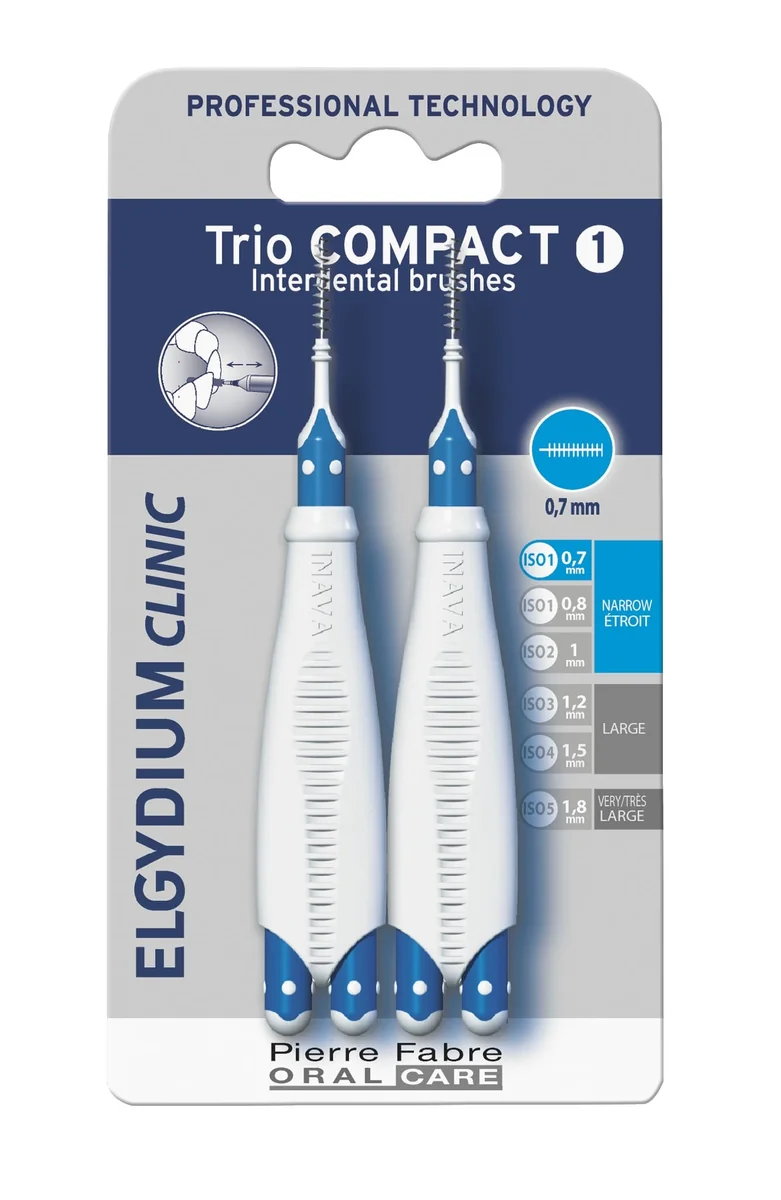 Elgydium Periuta Interdentara Trio Compact Mixt Narrow 2 bucati