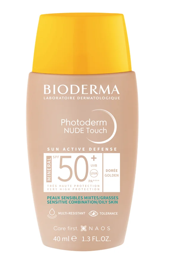 Bioderma Photoderm Nude Touch Mineral Fluid SPF50 Doree/Golden 40 ml