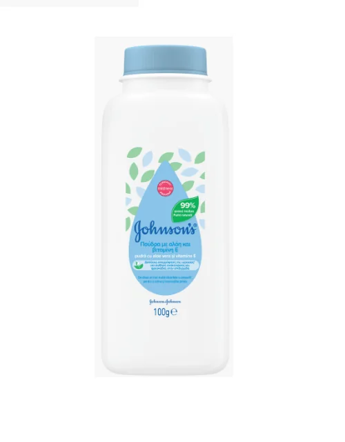 Johnson’s Baby Pudra cu aloe vera si vitamina E 100 g
