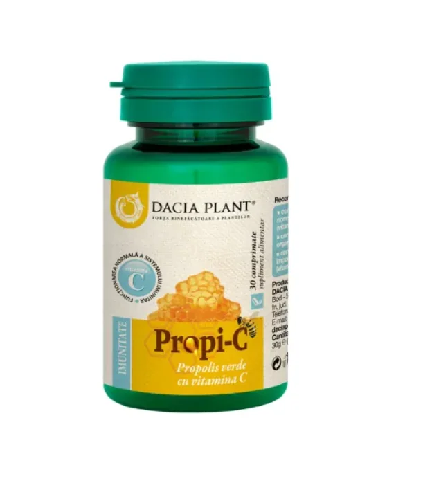 Propi-C Propolis verde cu Vitamina C 30 comprimate