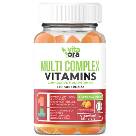 Multi Complex vitamins super gelee aroma portocala 120 jeleuri Vita Ora