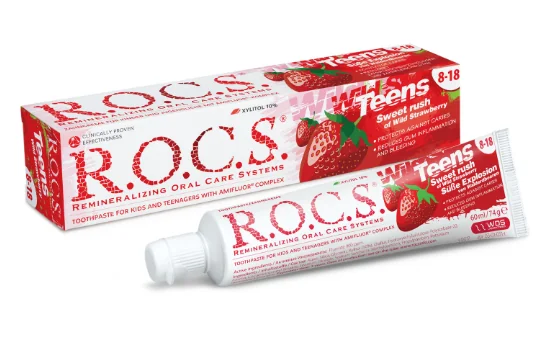 R.O.C.S. pasta de dinti teens wild strawberry 75 g