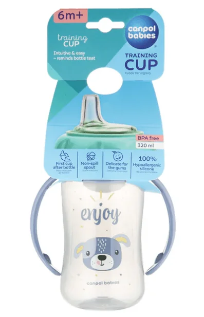 Canpol 56/512 Canita antrenament silicon Enjoy albastru 6+ luni 320 ml