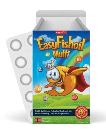 Easy FishOil Focus 30 comprimate masticabile