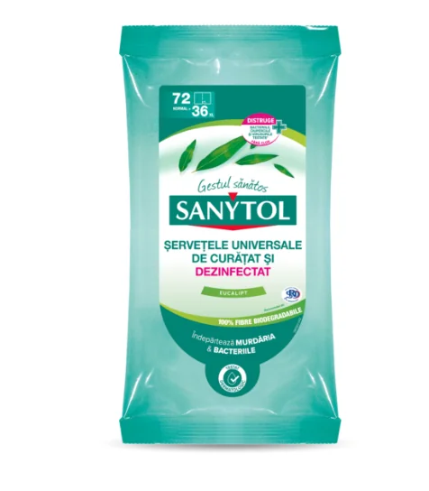 Sanytol Servetele multisuprafete dezinfectant 72 bucati