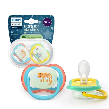 Avent SCF 376/2432 suzete fosforescente 18+ luni ultra air jungle 2 Philips Avent