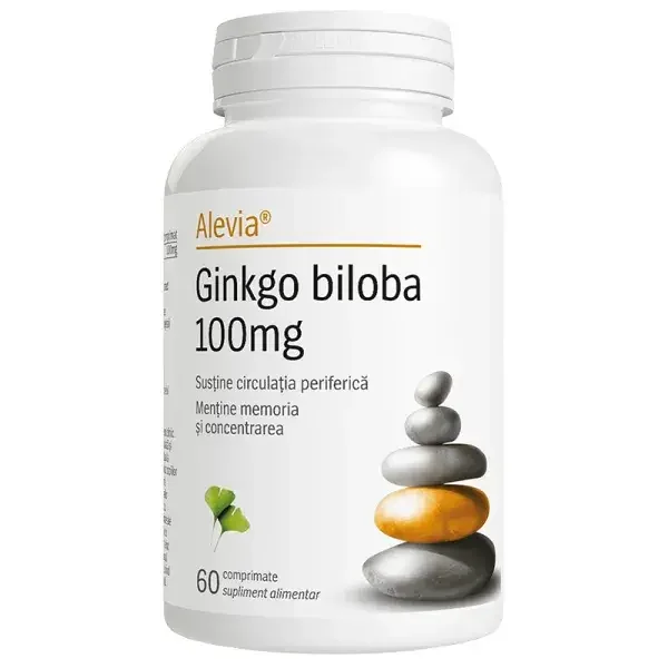Alevia Ginkgo biloba 100mg 60 comprimate