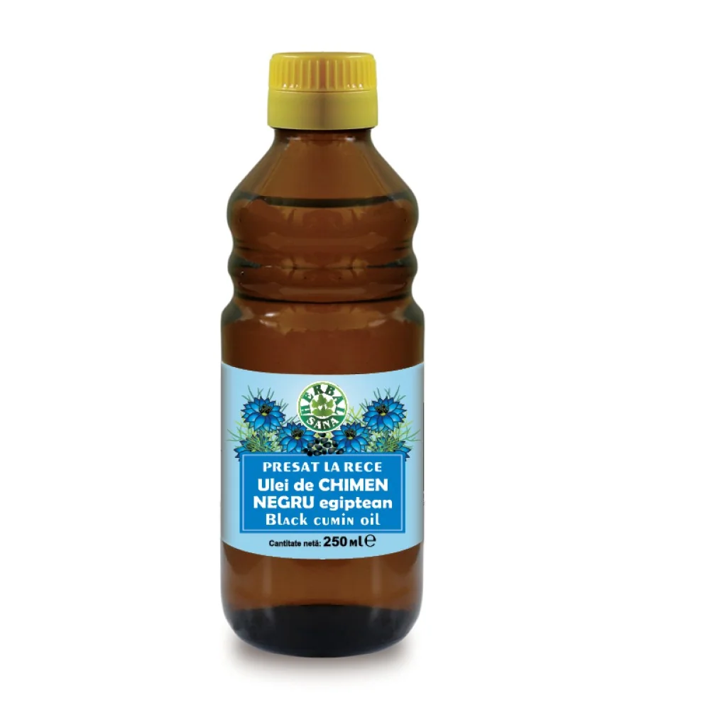 Ulei de chimen negru presat la rece Herbal Sana 250 ml, Herbavit