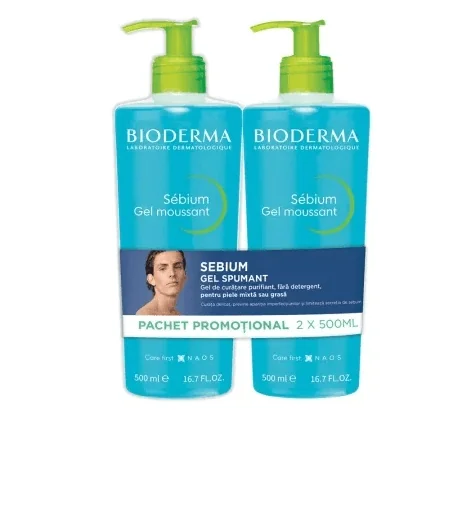 Bioderma Sebium Gel spumant 2 x 500 ml Duopack