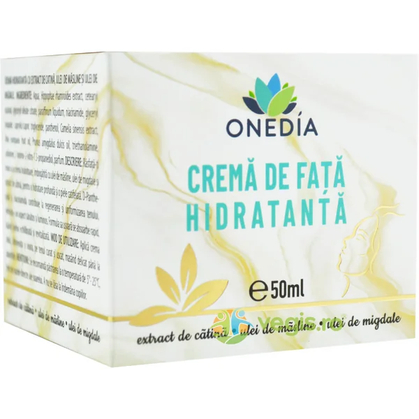 Crema Hidratanta de Fata cu Extract de Catina, Ulei de Masline si Ulei de Migdale 50ml Onedia