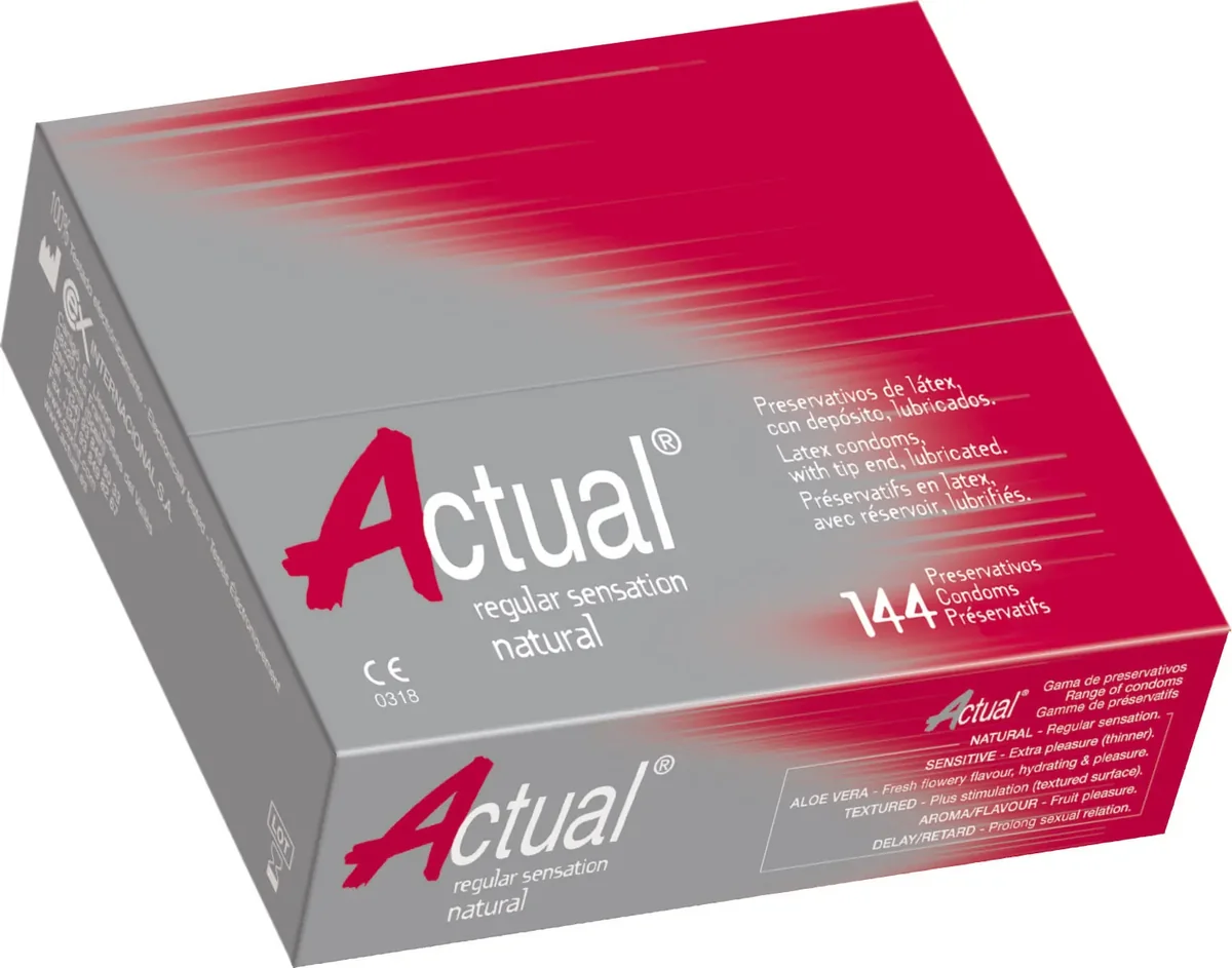 Actual Natural Regular Sensation prezervative 144 bucati