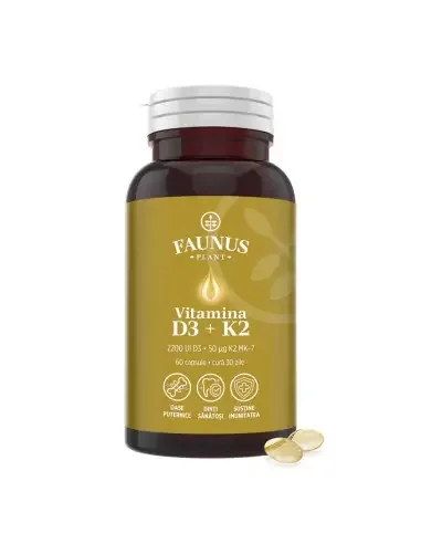 Vitamina D3 + K2 60 caps. Faunus Plant