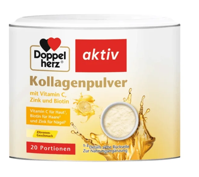 Doppelherz Aktiv Kollagen pudra lamaie + Vitamina C + Zinc + Biotina 150 g