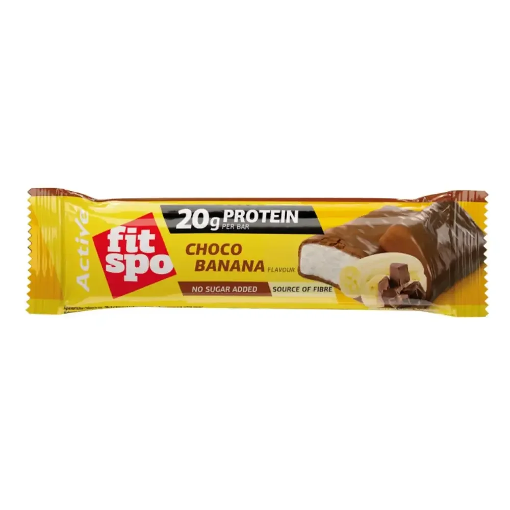 Baton proteic cu ciocolata si banane Active, 60 g