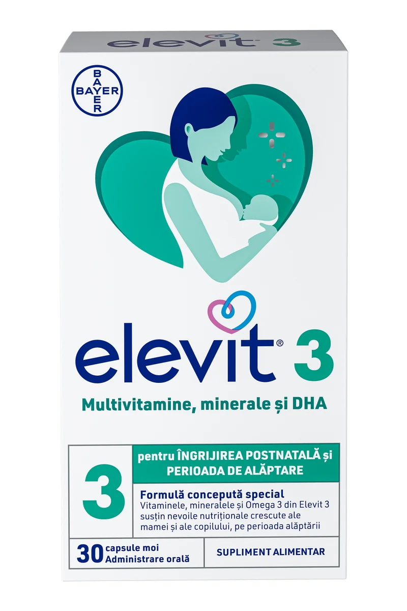 Elevit 3 - Multivitamine pentru perioada postnatala si de alaptare – 30 capsule