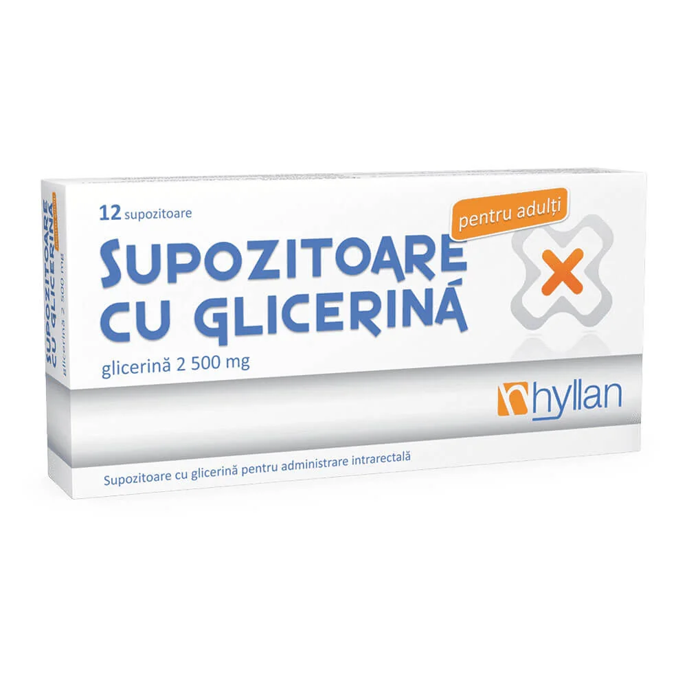 Supozitoare cu glicerina pentru adulti 12 bucati