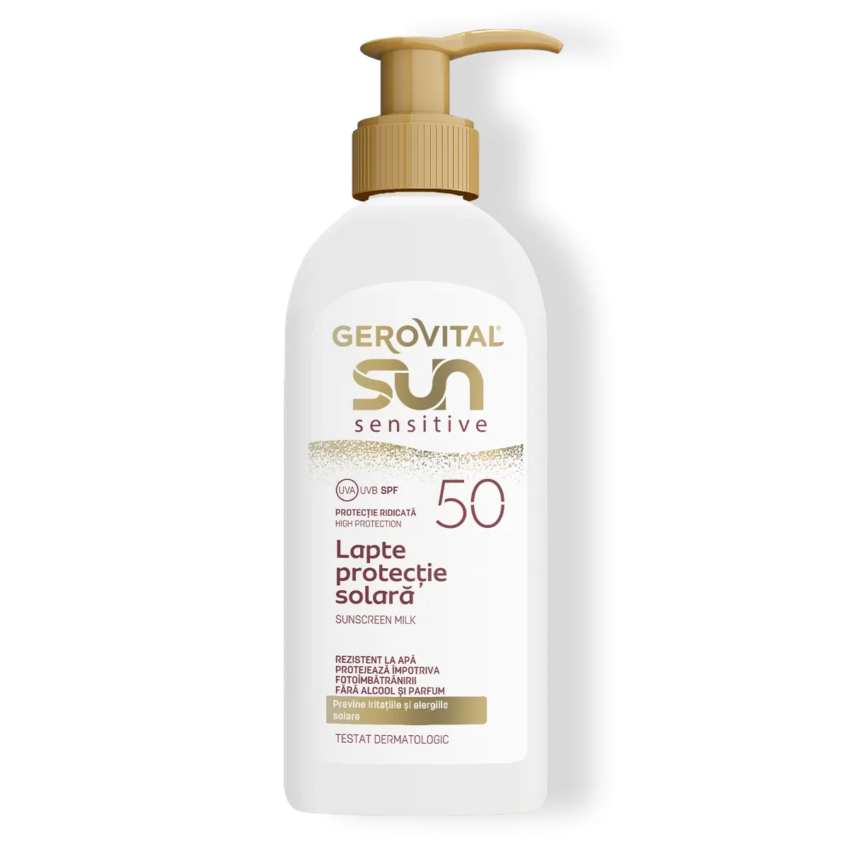 Gerovital Sun sensitive-lapte protectie solara SPF50 200ml fl. Farmec
