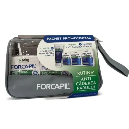 Arkopharma Forcapil anti-cadere  30cps X 3 cutii + Forcapil Sampon anti-cadere  200ml pachet